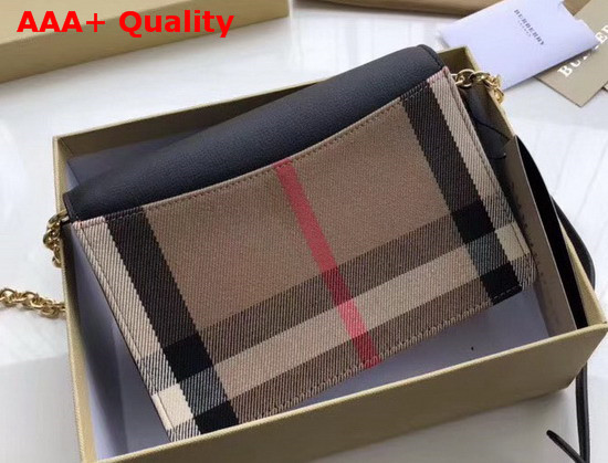 Burberry Vintage Check and Leather Wallet with Detachable Strap Black Replica