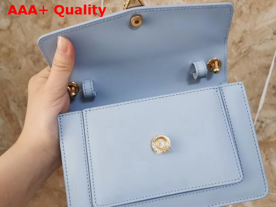 Alexander Wang X Bvlgari Belt Bag in Smooth Baby Blue Calf Leather Replica