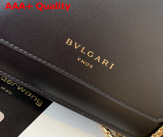 Alexander Wang x Bvlgari Belt Bag in Smooth Black Calf Leather Replica
