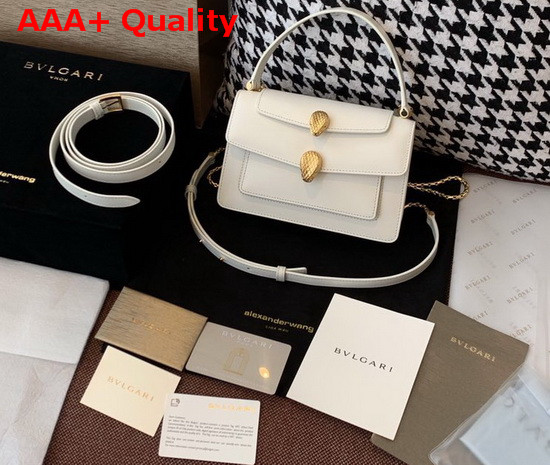 Alexander Wang x Bvlgari Belt Bag in Smooth White Calf Leather Replica