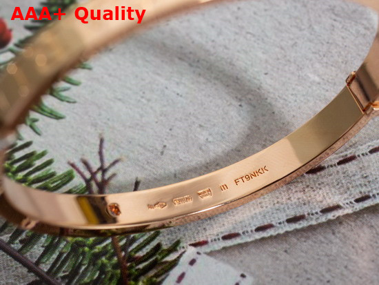 BVLGARI BVLGARI 18 kt Rose Gold Bangle Bracelet with Diamonds Replica