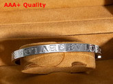 BVLGARI BVLGARI 18 kt White Gold Bangle Bracelet with Diamonds Replica