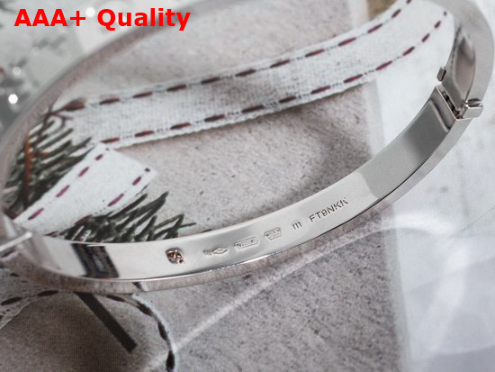 BVLGARI BVLGARI 18 kt White Gold Bangle Bracelet with Diamonds Replica