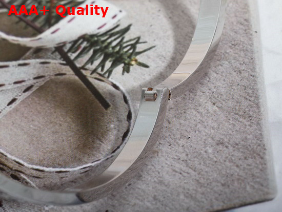 BVLGARI BVLGARI 18 kt White Gold Bangle Bracelet with Diamonds Replica