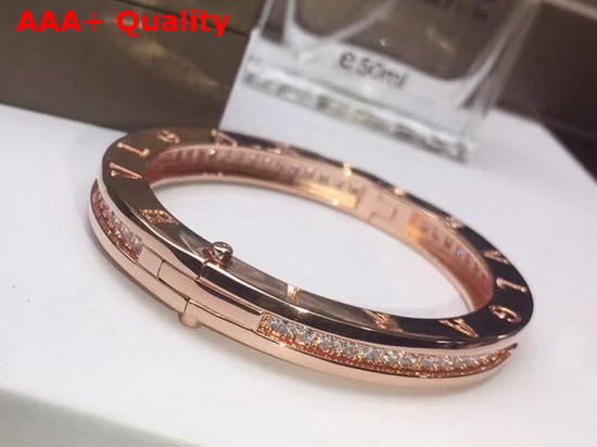 Bvlgari B Zero1 Bracelet with Crystals Pink Gold Replica