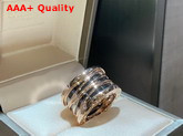 Bvlgari B Zero1 Ring in 18kt Rose Gold and Black Ceramic Replica