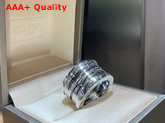 Bvlgari B Zero1 Ring in 18kt White Gold and Black Ceramic Replica