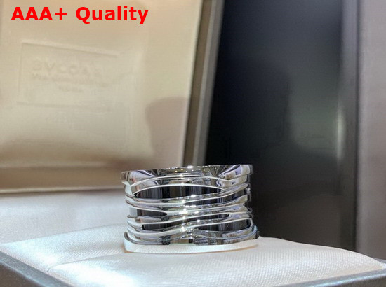 Bvlgari B Zero1 Ring in 18kt White Gold and Black Ceramic Replica