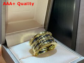 Bvlgari B Zero1 Ring in 18kt Yellow Gold and Black Ceramic Replica