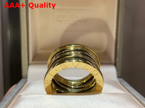 Bvlgari B Zero1 Ring in 18kt Yellow Gold and Black Ceramic Replica