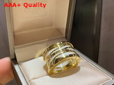 Bvlgari B Zero1 Ring in 18kt Yellow Gold and White Ceramic Replica