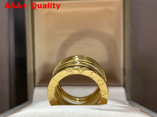 Bvlgari B Zero1 Ring in 18kt Yellow Gold and White Ceramic Replica