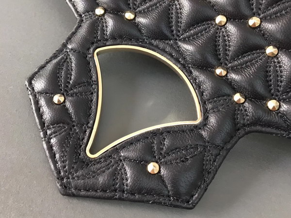 Bvlgari Flap Cover Divas Dream in Black Nappa Leather Featuring a Quilted Motif Medium Model For Sale