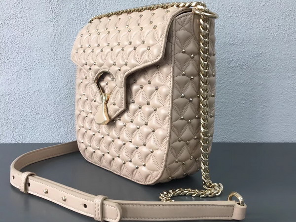Bvlgari Flap Cover Divas Dream in Linen Agate Nappa Leather Featuring a Quilted Motif Medium Model For Sale