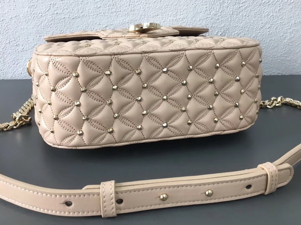 Bvlgari Flap Cover Divas Dream in Linen Agate Nappa Leather Featuring a Quilted Motif Medium Model For Sale