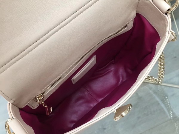 Bvlgari Flap Cover Divas Dream in Linen Agate Smooth and Shiny Grain Calf Leather Medium Model For Sale