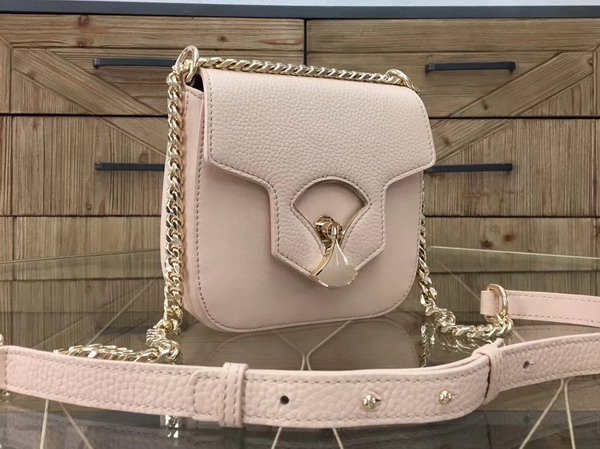 Bvlgari Flap Cover Divas Dream in Linen Agate Smooth and Shiny Grain Calf Leather Small Model For Sale