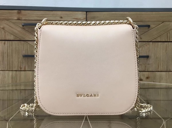 Bvlgari Flap Cover Divas Dream in Linen Agate Smooth and Shiny Grain Calf Leather Small Model For Sale