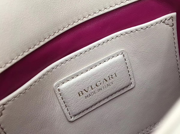 Bvlgari Flap Cover Divas Dream in Linen Agate Smooth and Shiny Grain Calf Leather Small Model For Sale