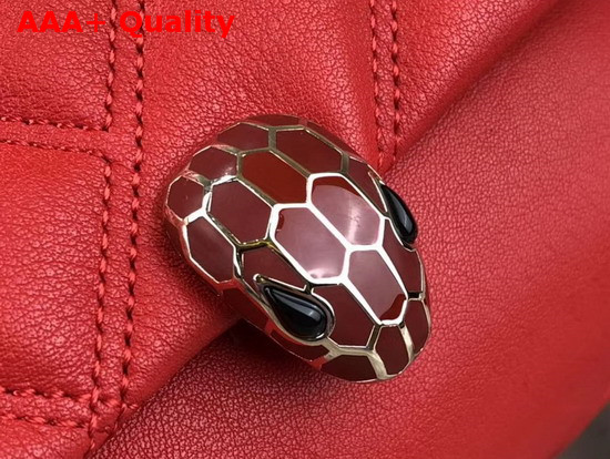 Bvlgari Serpenti Cabochon Backpack in Red Calf Leather Replica