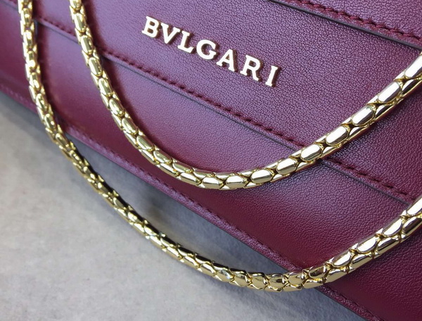 Bvlgari Serpenti Flap Cover Bag in Burgundy for Sale