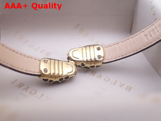 Bvlgari Serpenti Forever Bracelet Black Leather Replica