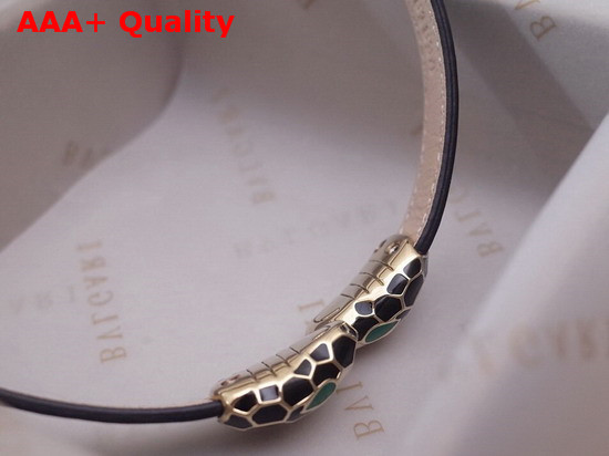 Bvlgari Serpenti Forever Bracelet Green Leather Replica