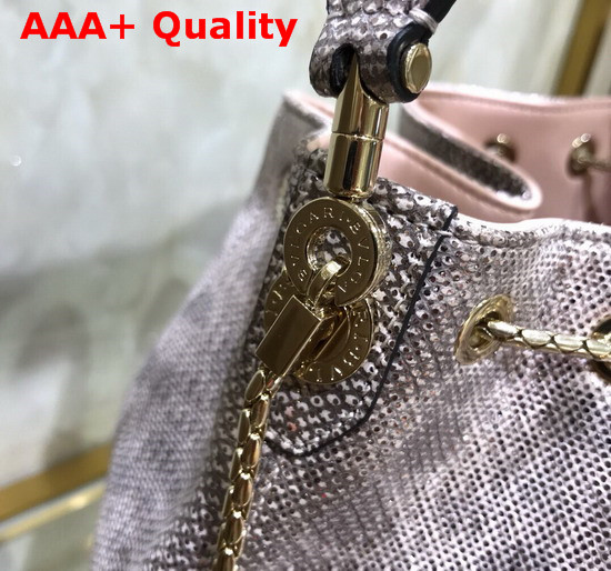 Bvlgari Serpenti Forever Bucket Bag Crystal Rose Karung Skin with a Metallic Effect Replica