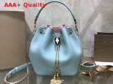 Bvlgari Serpenti Forever Bucket Bag in Smooth Glacier Turquoise Calf Leather Replica