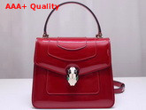 Bvlgari Serpenti Forever Cross Body Bag in Red Metallic Calf Leather Replica