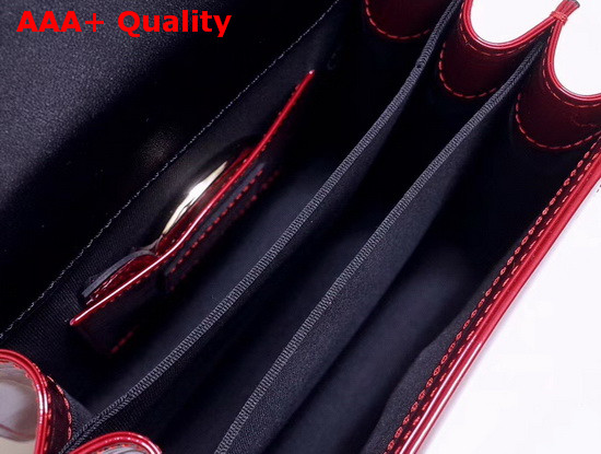 Bvlgari Serpenti Forever Cross Body Bag in Red Metallic Calf Leather Replica