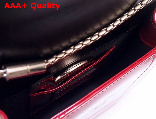 Bvlgari Serpenti Forever Crossbody Flap Cover Bag in Red Metalllic Calf Leather Replica