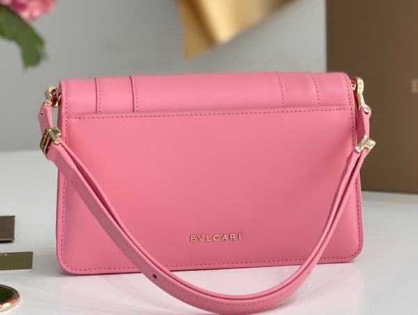 Bvlgari Serpenti Forever East West Shoulder Bag in Pink Calf Leather Replica