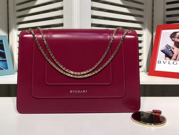 Bvlgari Serpenti Forever Flap Cover Bag in Oxblood Smooth Calf Leather For Sale