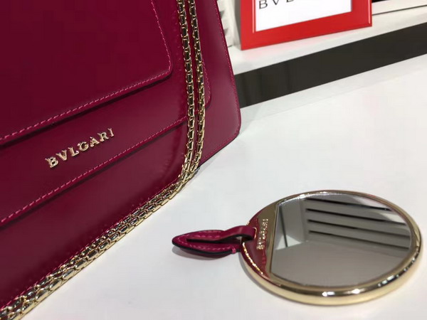 Bvlgari Serpenti Forever Flap Cover Bag in Oxblood Smooth Calf Leather For Sale