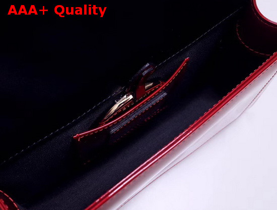 Bvlgari Serpenti Forever Flap Cover Bag in Red Metallic Calf Leather Replica