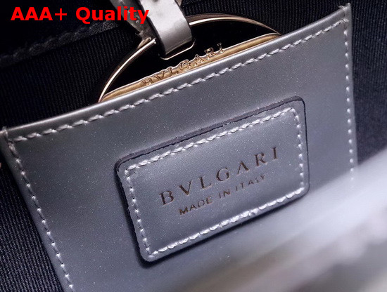 Bvlgari Serpenti Forever Flap Cover Bag in Shiny Silver Brushed Metallic Calf Leather Replica