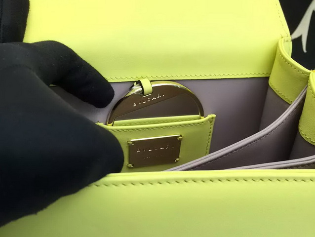 Bvlgari Serpenti Forever Flap Cover Bag in Yellow Galuchat Skin and Calf Leather for Sale
