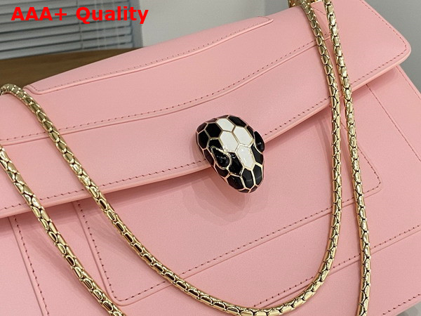Bvlgari Serpenti Forever Medium Shoulder Bag in Pink Calf Leather Replica