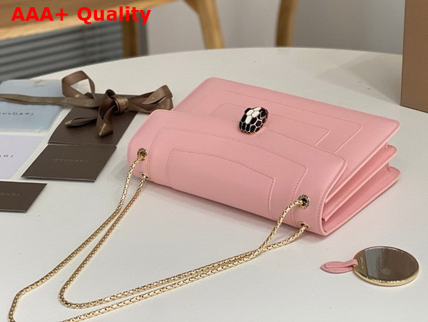Bvlgari Serpenti Forever Medium Shoulder Bag in Pink Calf Leather Replica