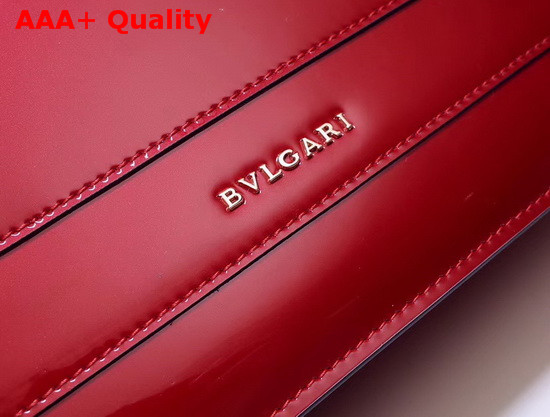 Bvlgari Serpenti Forever Medium Shoulder Bag in Red Metallic Calf Leather Replica