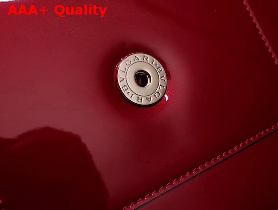 Bvlgari Serpenti Forever Medium Shoulder Bag in Red Metallic Calf Leather Replica