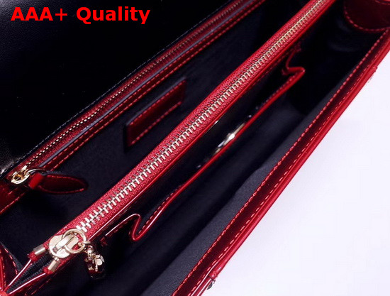 Bvlgari Serpenti Forever Medium Shoulder Bag in Red Metallic Calf Leather Replica
