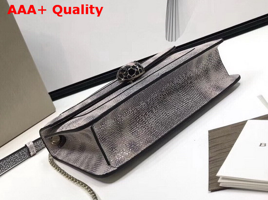Bvlgari Serpenti Forever Small Shoulder Bag in Precious Crystal Rose Karung Skin with a Metallic Finishing Replica