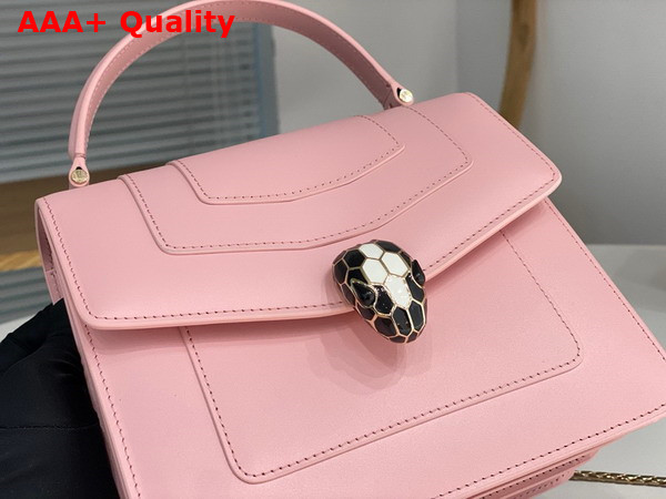 Bvlgari Serpenti Forever Top Handle Bag in Pink Calf Leather Replica