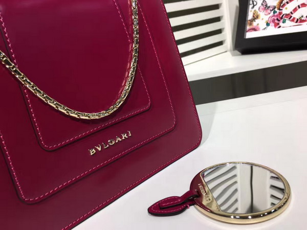 Bvlgari Serpenti Forever Top Handle Flap Cover Bag in Oxblood Smooth Calf Leather Small Size For Sale