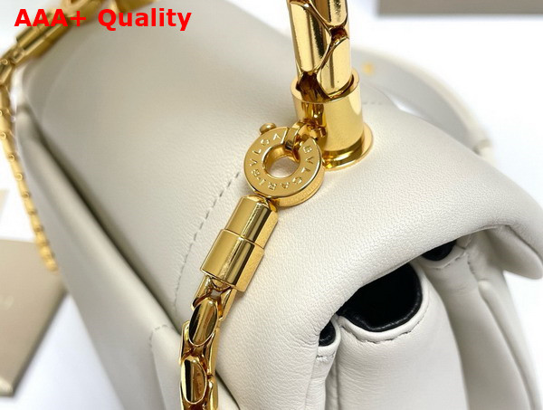 Bvlgari Serpenti Reverse Top Handle Bag in Ivory Calf Leather Replica
