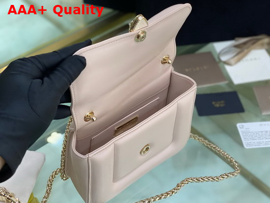 Mary Katrantzou x Bvlgari Top Handle Bag in Soft Matelasse Crystal Rose Pink Nappa Leather Replica