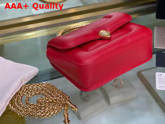 Mary Katrantzou x Bvlgari Top Handle Bag in Soft Matelasse Red Nappa Leather Replica