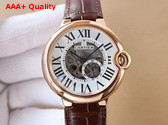 Cartier Ballon Bleu De Cartier Watch 40mm Automatic Movement Rose Gold Leather Strap Replica